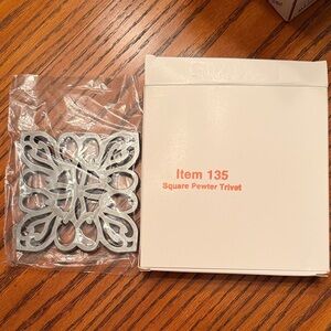 Square Pewter Trivet